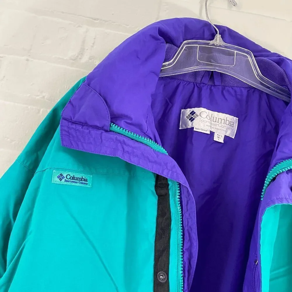 Vintage 80s/90s Columbia Bugaboo 3-in-1 Jacket & Fleece w/ Aztec Collar